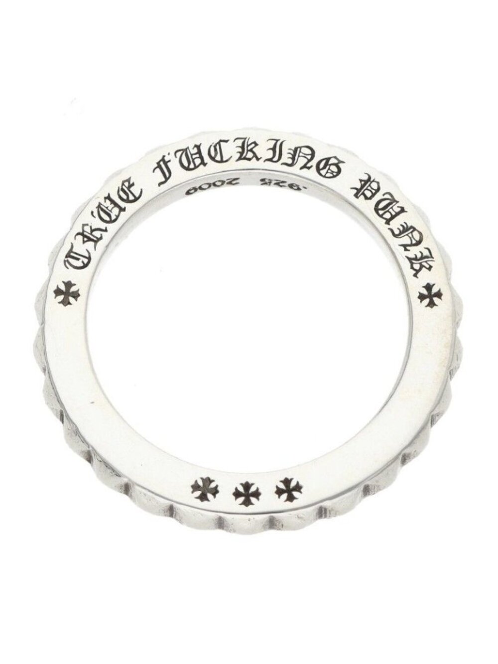 Chrome Hearts Tfp Pnk Big True Fckin Punk Big Silver Ring